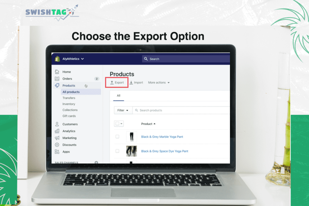 Choose the Export Option