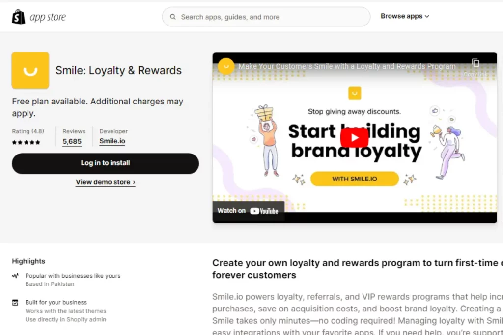 Smile Loyalty & Rewards -  The best Shopify app for personalized rewards