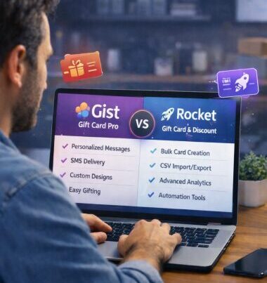 Gist vs Rocket Gift Card - Best Shopify Digital Gift Card App