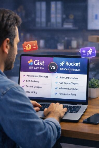 Gist vs Rocket Gift Card - Best Shopify Digital Gift Card App