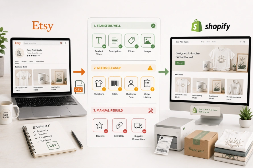 What Actually Transfers from Etsy to Shopify?