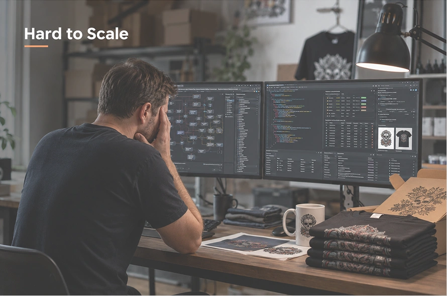 Why Custom-Built Print Stores Become Hard to Scale