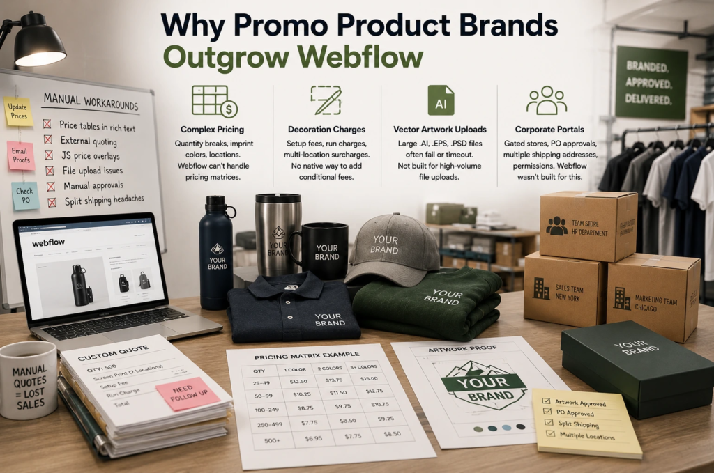 Why Promo Product Brands Outgrow Webflow
