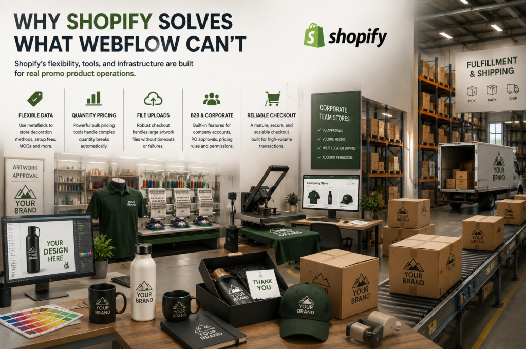 Why Shopify Solves What Webflow Can't
