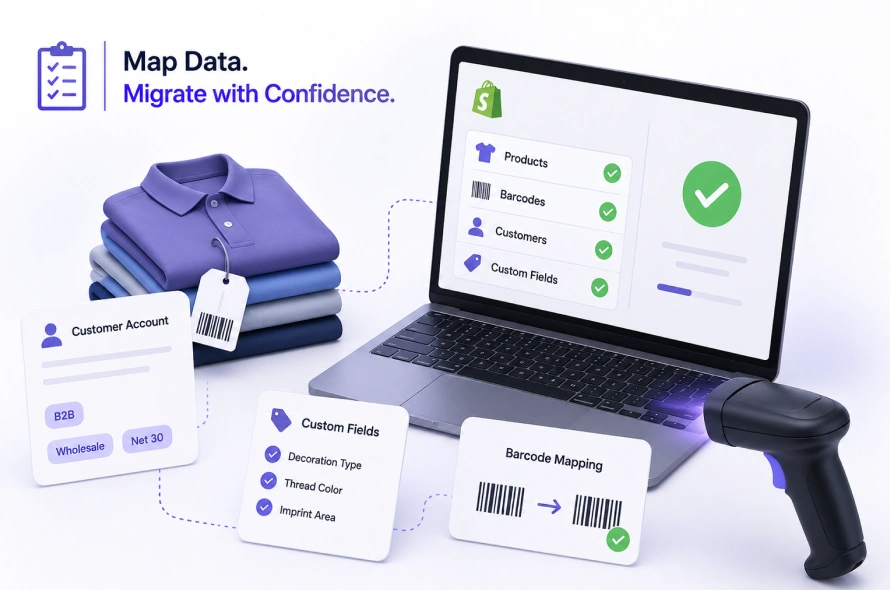 How Do You Map Barcodes, Customer Accounts, and Custom Fields Before Migrating?