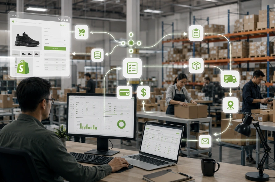 How Shopify ERP Integration Works: The Basic Flow