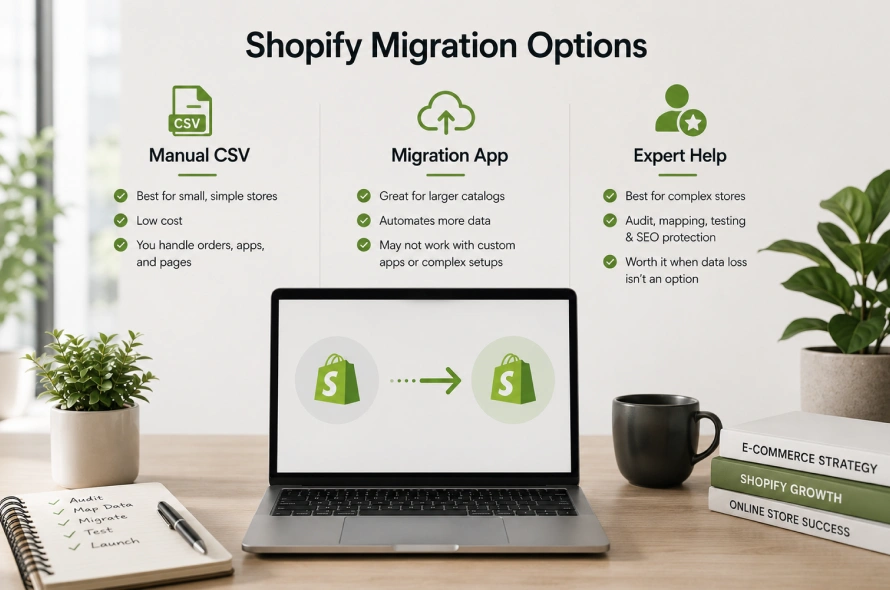 Manual CSV, Migration App, or Expert Help? Which Option is Better?